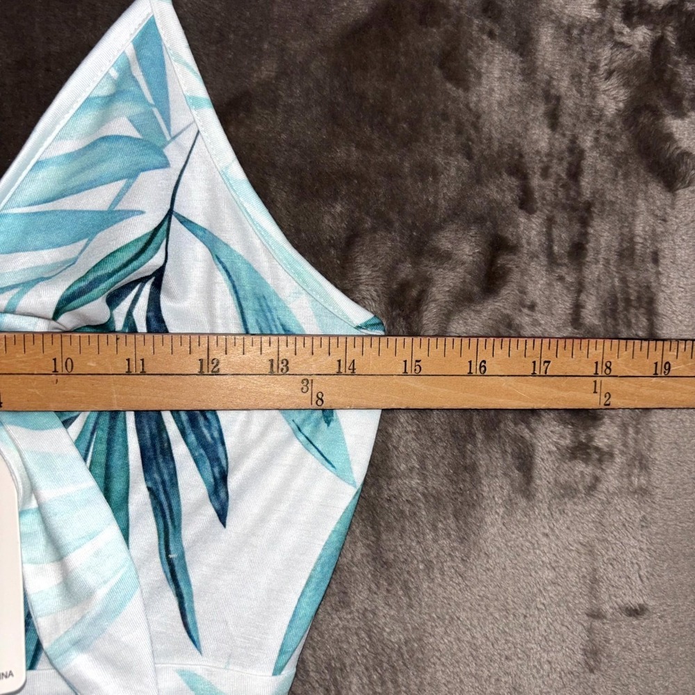VOTEPRETTY Womens Tropical Sundress Medium Tie Front Button Front Summer NWT - Picture 6 of 11
